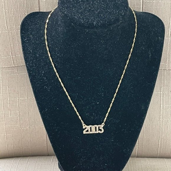 Natasha Women Necklace Birth Year 2003 Gold Tone Crystals Accent Jewelry - Picture 4 of 12